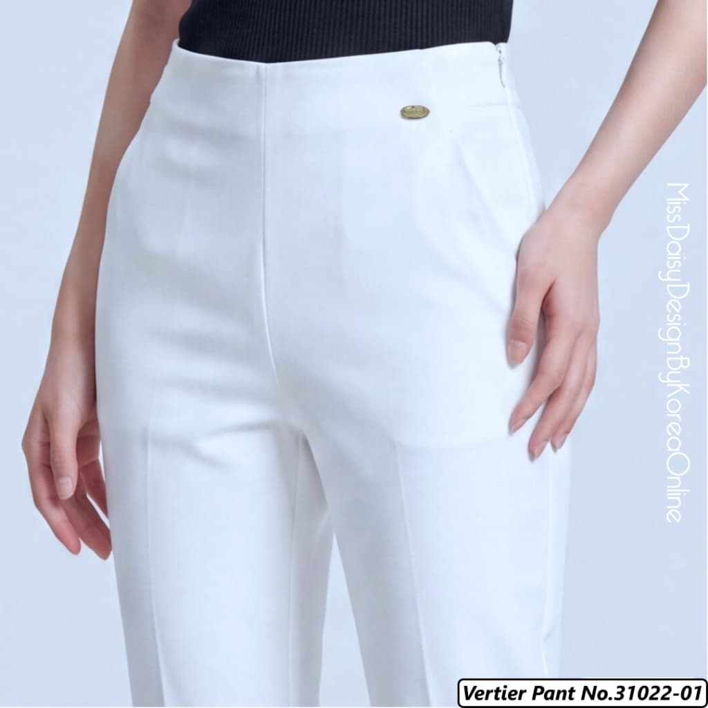 Vertier กางเกงขายาว 9 ส่วน No.31022 ผลิตจากผ้า Double Poplin รูปที่ 2