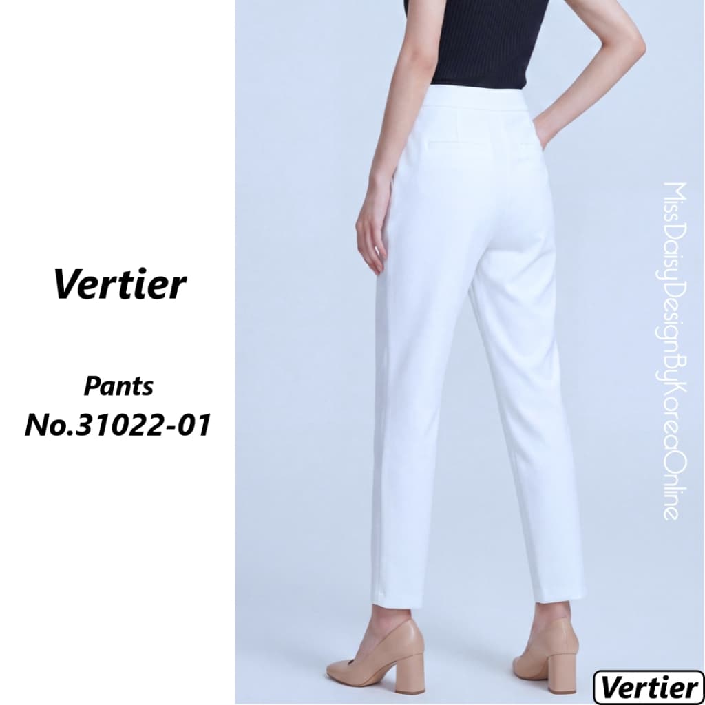 Vertier กางเกงขายาว 9 ส่วน No.31022 ผลิตจากผ้า Double Poplin รูปที่ 3