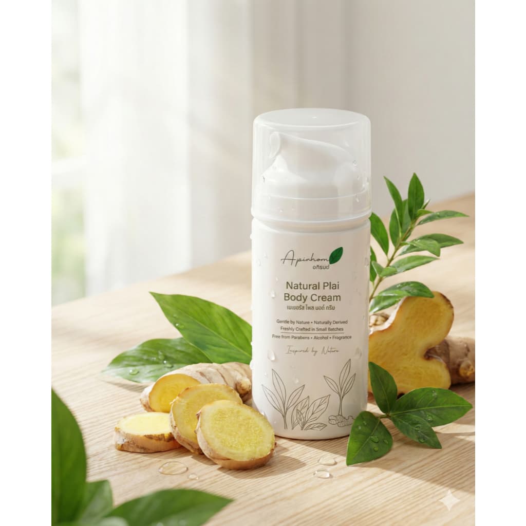 Apirhom Natural Plai Body Cream 50g. อภิรมย์ เนเชอรัล ไพล บอดี้ ครีม ครีมนวดผิวกาย ครีมนวดผิว ครีมนวด ผ่อนคลาย สบาย รูปที่ 1