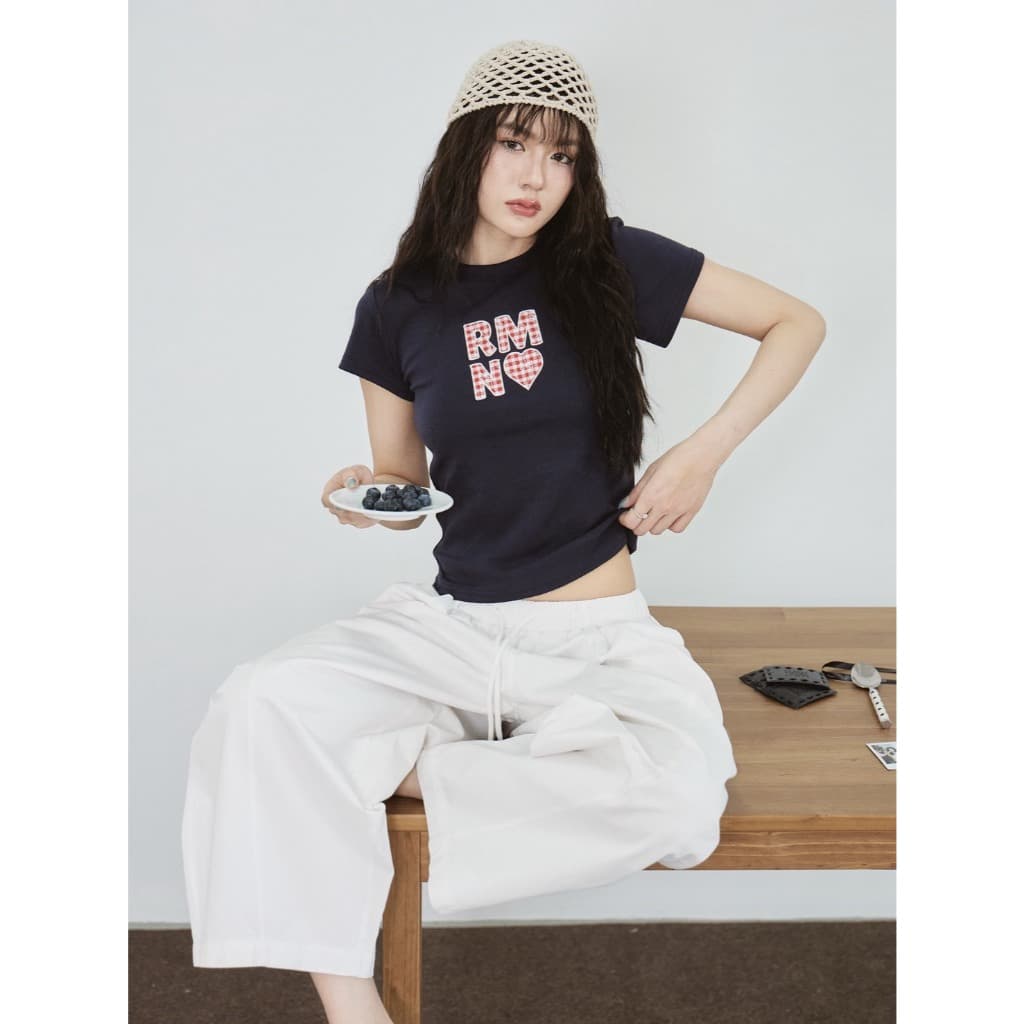 Roomry.n - Cherry Heart tee crop เสื้อยืดทรงครอป รูปที่ 9