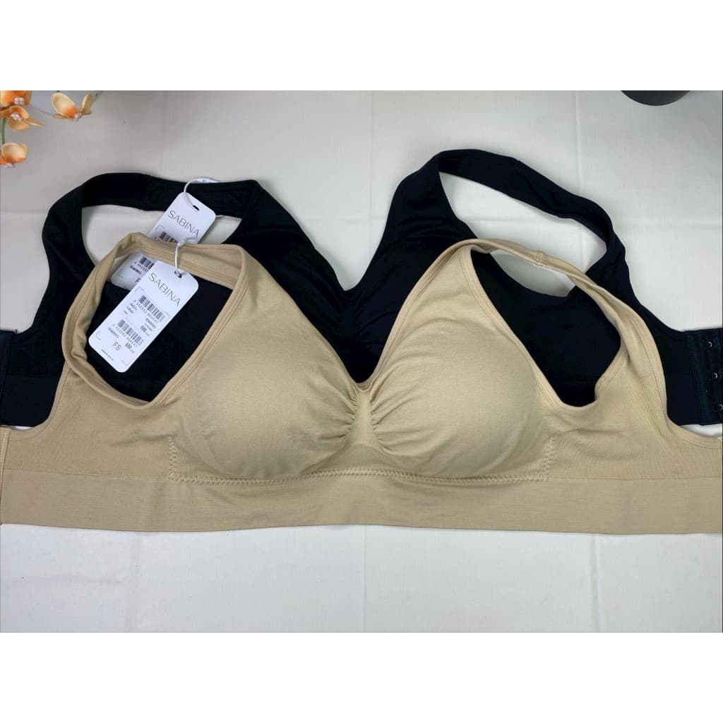 SBXA890 - Sabina Habpy Lady บราผ้าทอแบบมีตะขอหลัง ฟรีไซต์ อก 32-38 นิ้ว ผ้าทอเนื้อนุ่ม ใส่สบาย รูปที่ 8