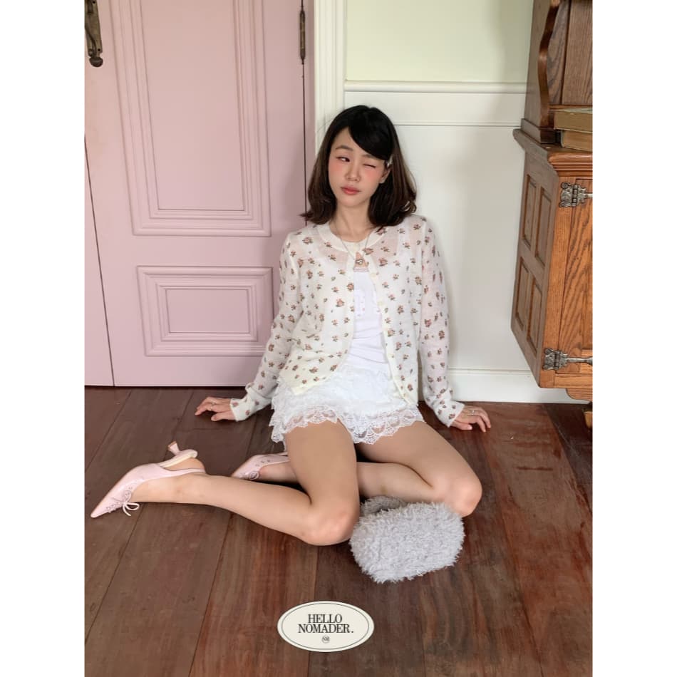 NOMADE.& Lovevilla Cardigan {เสื้อคาร์ดิแกนไหมพรมลายดอก} รูปที่ 1