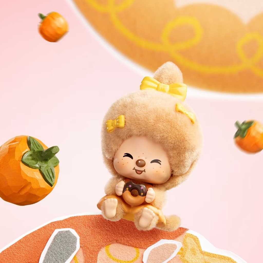 《1จุ่ม》Miniso x Monchhichi MonMon Farm Classic Coffeeพวงกุญแจม่อนชิชิเปลี่ยนหน้าได้ รูปที่ 9