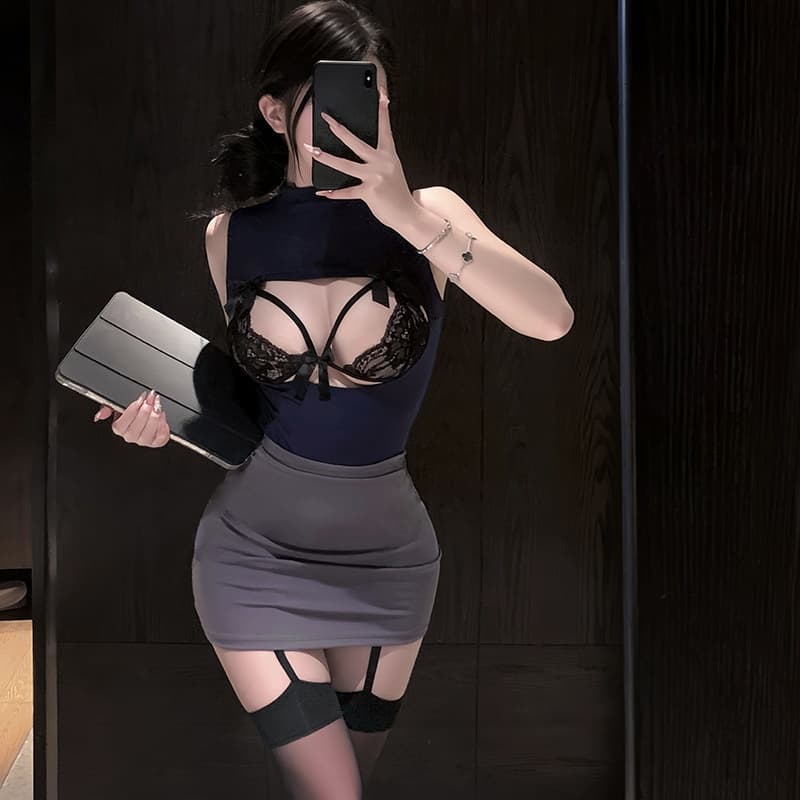 SexyGirlชุดเลขาฯ สุดเซ็กซี่ ชุดสวมบทบาท เอวสูงและเข้ารูป มีหลายสีให้เลือก เซ็กซี่และเร้าใจ. รูปที่ 2