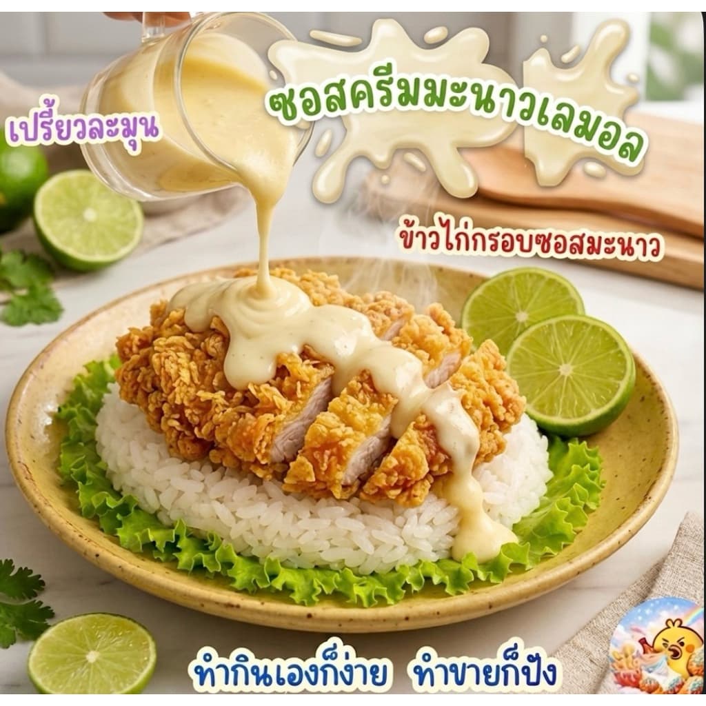“ครีมซอสเลมอน ราดไก่กรอบ 2สูตรลับร้านดังน้ำผึ้งมะนาว/ซอสเลมอล ขนาด250ก/500ก รูปที่ 8