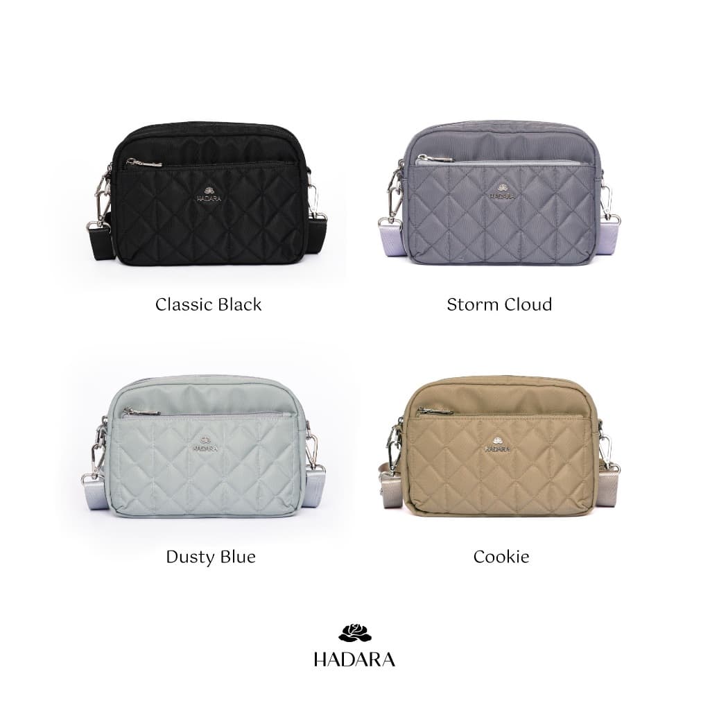 Hadara Moment Series No.33 กระเป๋าสะพาย ผ้า Deluxe Nylon 21 ช่องจัดเก็บ ใส่ IPadmini ได้ รูปที่ 8