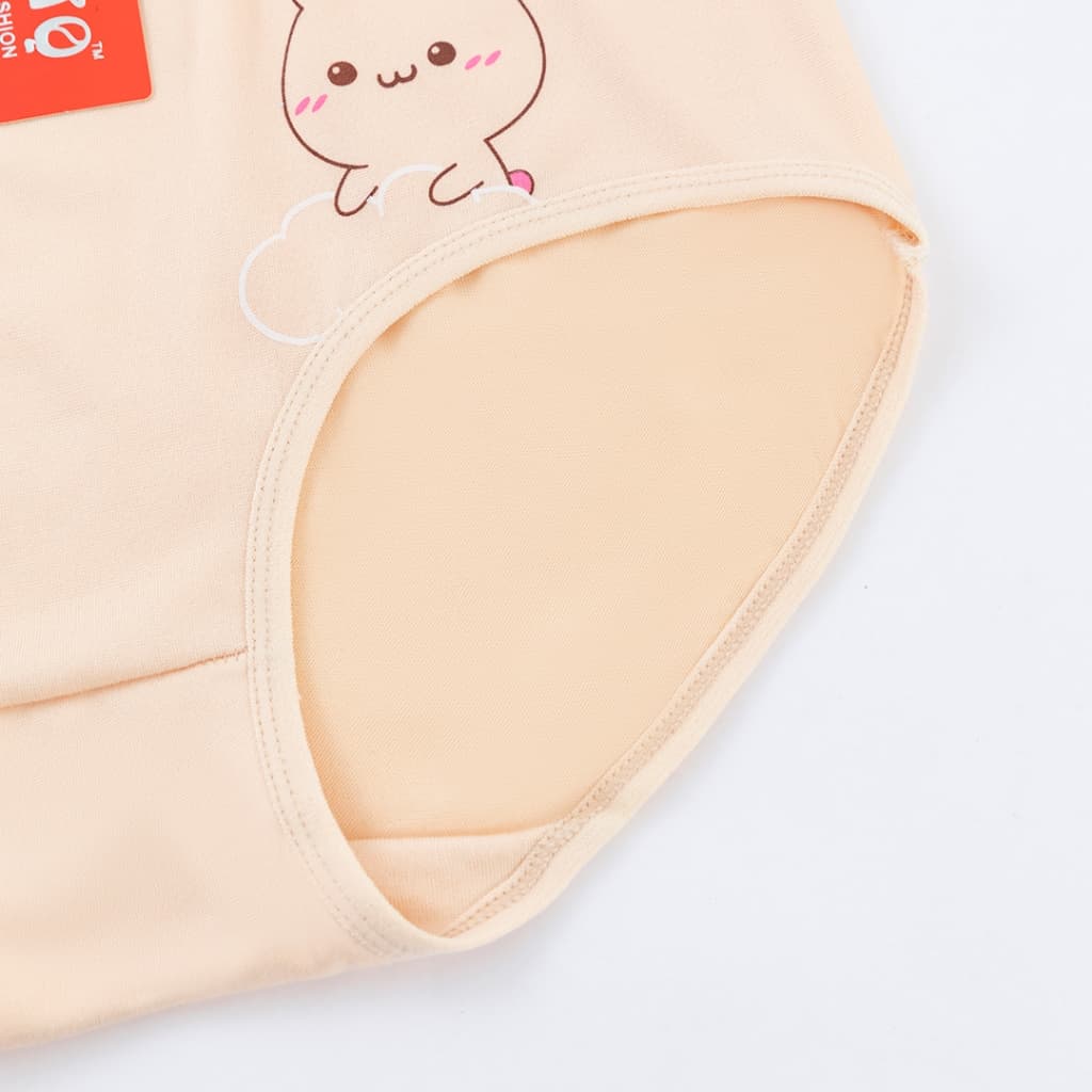 กางเกงในผู้หญิงเอวสูง ใส่สบาย ระบายอากาศดี เนื้อผ้านุ่มลื่น ไซส์ M-2XL 1 แพ็ค 10 ตัว สีสุ่ม 6 สี ลายการ์ตูนน่ารัก รูปที่ 5