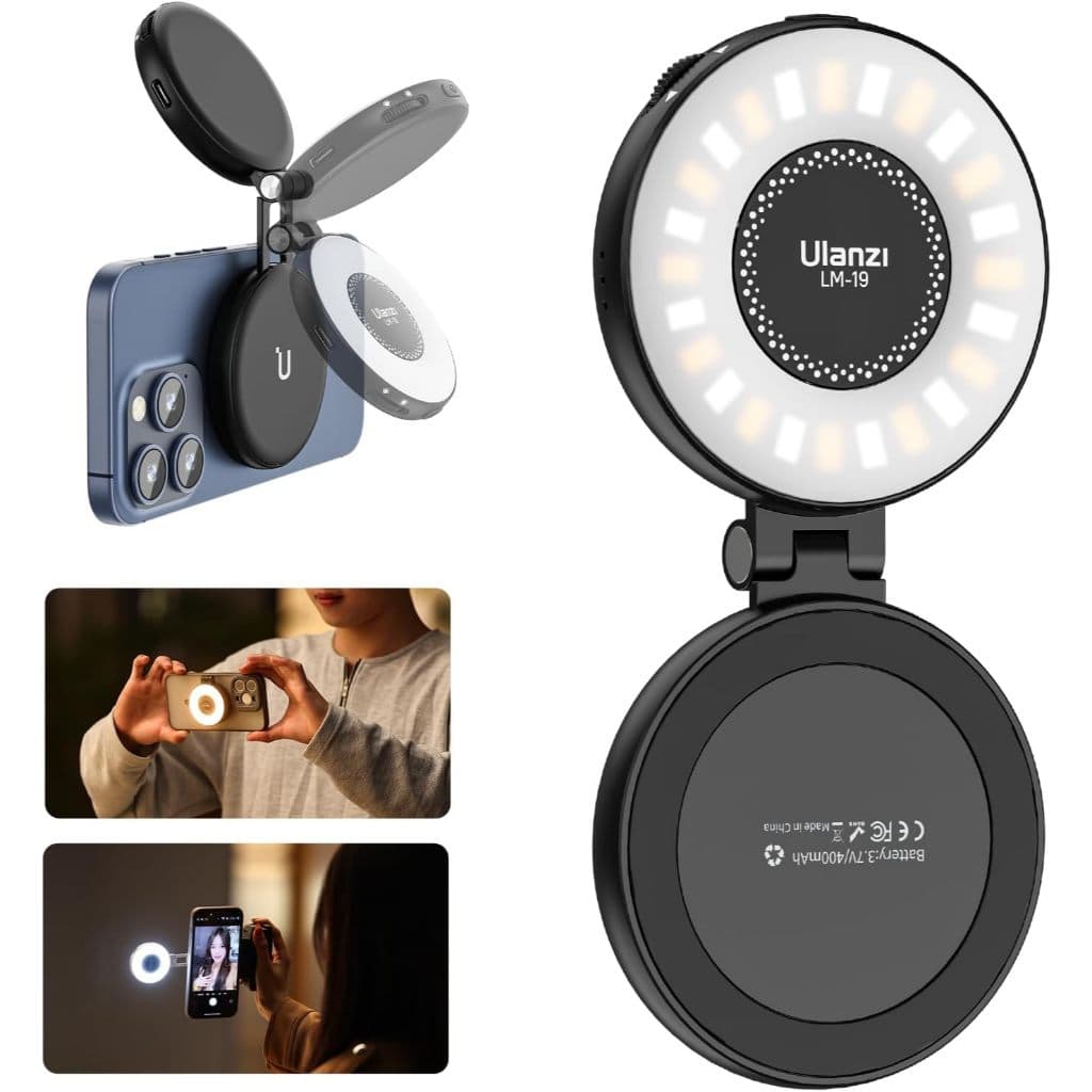 Ulanzi LM19 ไฟเซลฟี่ ไฟพกพา แม่เหล็ก Magsafe ไฟถ่ายรูป ไฟดารา ปรับแสงขาว-ส้มได้ สำหรับถ่ายภาพ วิดีโอ รูปที่ 2