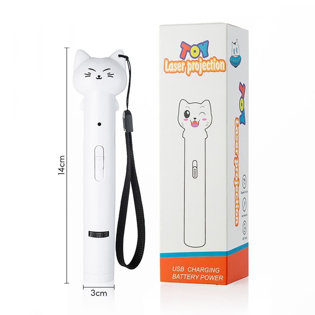 TUBIปากกาเลเซอร์สำหรับแมว ฉายลายน่ารักได้หลายแบบ ของเล่นแมว Interactive ช่วยลดเบื่อและขี้เกียจ ฝึกซ้อมล่าเหยื่อ USB รูปที่ 8