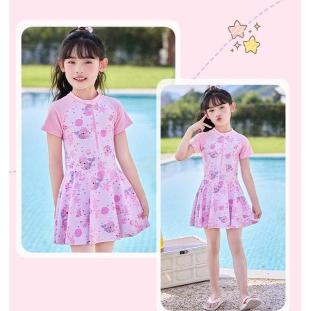 Cherry ชุดว่ายน้ำเด็ก ลายการ์ตูนปะการังมหาสมุทร น่ารัก ใส่สบายผ้านุ่ม ระบายอากาศได้ดี รูปที่ 8