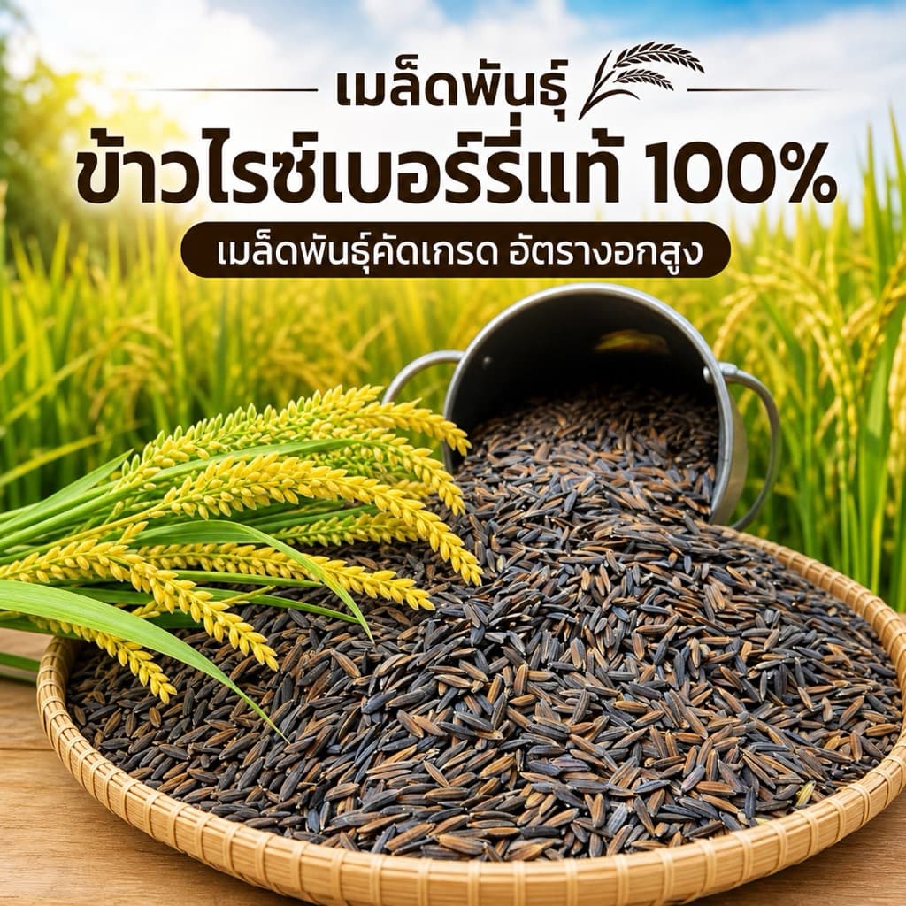 เมล็ดพันธุ์ข้าวไรซ์เบอร์รี่ ปลูกง่าย งอกไว ข้าวเปลือกคัดมือ เมล็ดสมบูรณ์ ปลูกได้ทุกพื้นที่ รูปที่ 1