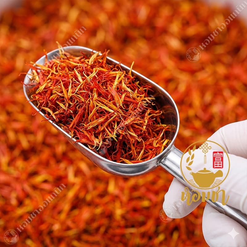 ดอกคำฝอยอบแห้ง ชาดอกคำฝอย เกรดพรีเมี่ยม หงฮวา อั่งฮวย 红花 Dried Safflower Tea รูปที่ 3
