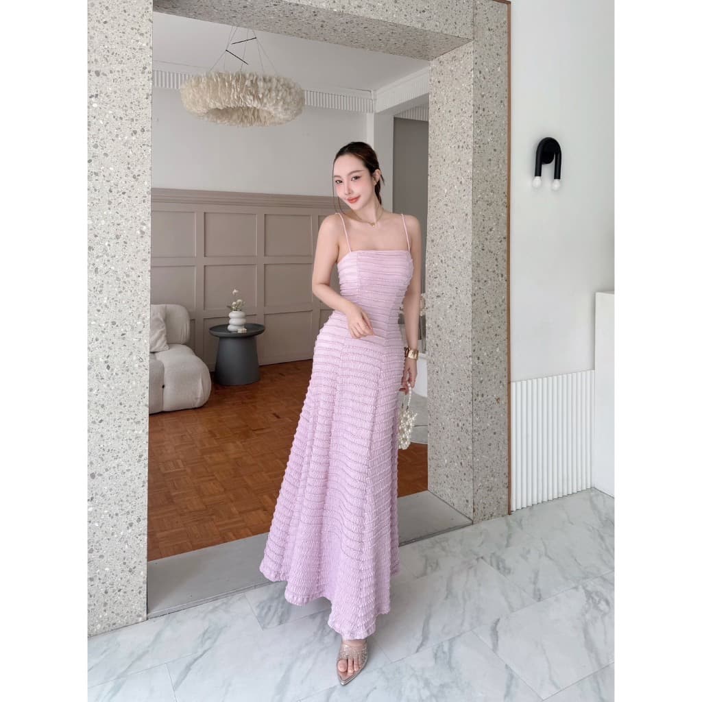 A1021 ชุดเดรสยาวเลเยอร์ ชุดออกงาน ชุดเที่ยว ชุดเดรสสวยๆ รูปที่ 6