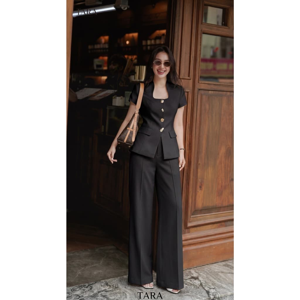 Tarastore ชุดเซ็ตสีขาว ใส่แล้วดู ลุคผู้ดี #H564 รูปที่ 2