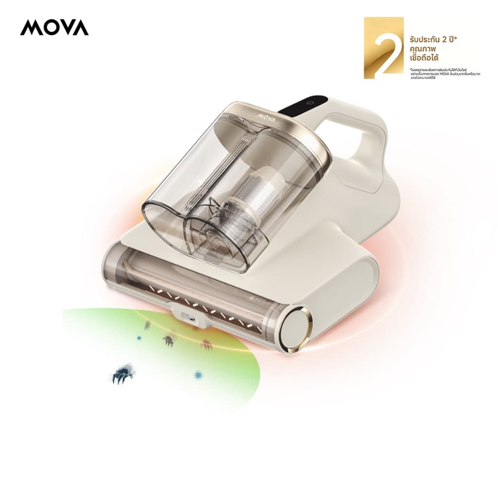 MOVA D20 เครื่องดูดไรฝุ่น เครื่องดูดฝุ่นที่นอน 16000Pa ตบ 64000ครั้ง/นาที ลมร้อน 70°C ไฟเขียว60ซม. ฆ่าเชื้อ ถังคู่ รูปที่ 2