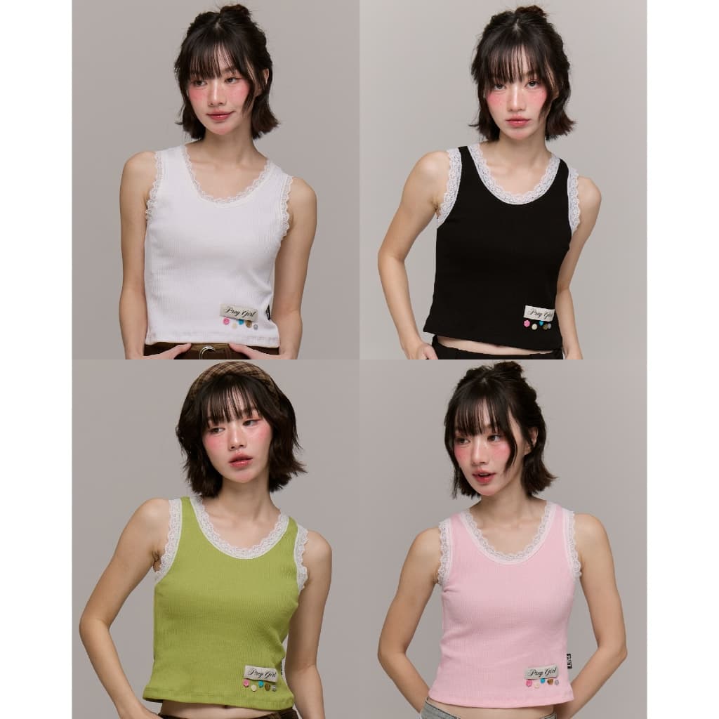 prey เสื้อกล้าม lace tank top รูปที่ 1