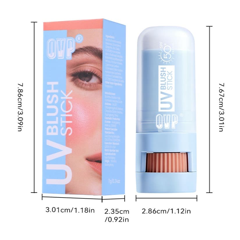 UV Blush Stick SPF50+ PA++++ บลัชกันแดด แก้มฉ่ำโกลว์ ติดทน 12 ชม. 5 สี 4g รูปที่ 9