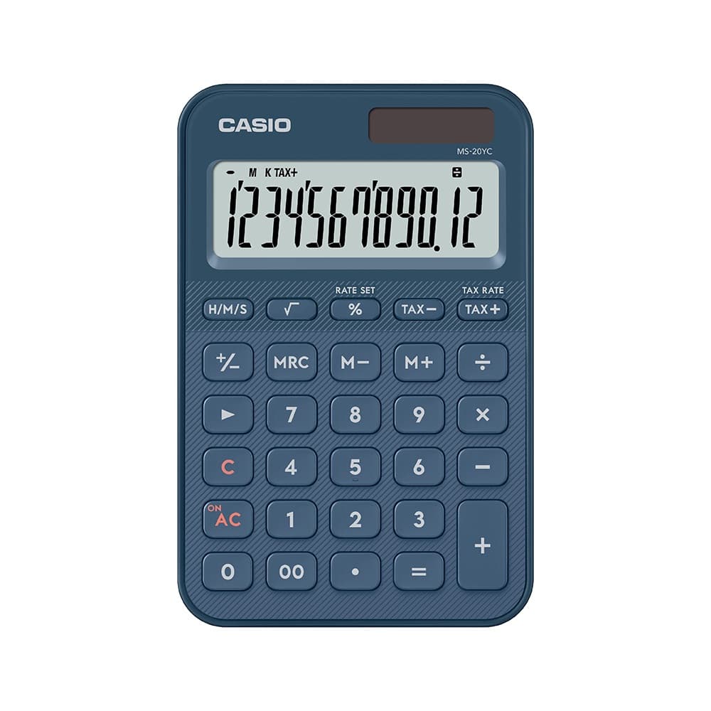 Casio Calculator เครื่องคิดเลขคาสิโอ้ สีสัน ประเภทตั้งโต๊ะ MS-20YC 12 หลัก รูปที่ 1