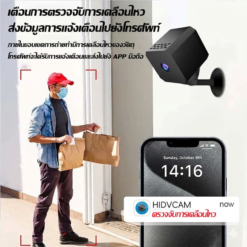 4K HDกล้องวงจรปิดจิ๋ว WIFIเล็กง่ายต่อการวาง โหมดกลางคืนอินฟราเรด สําหรับบ้าน กล้องวงจรปิดขนาดเล็ก ซ่กล้องจิ๋วไร้สาย รูปที่ 3