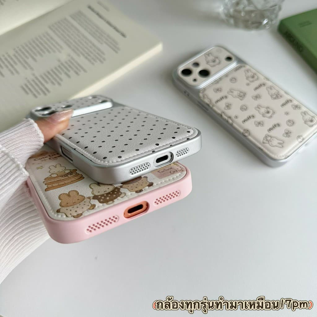 เคสหนังสกรีนลายการ์ตูนกันกล้องสำหรับไอโฟน17 pro max 16/pro/max 15/pro/max 14/pro/max 13 11 17promax 16promax 16plus i17 รูปที่ 7
