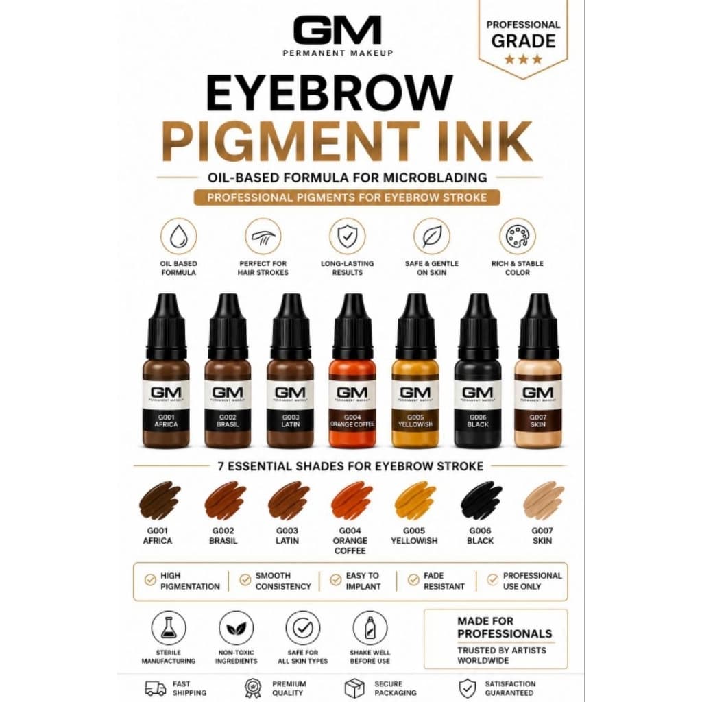 GM สีสักคิ้วลายเส้น/Microblading/เชื้อน้ำมัน#มีของแถม รูปที่ 1