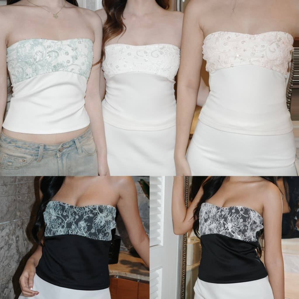 Serlyn | PORTIA Lace Tubetop เกาะอกลูกไม้ฝรั่งเศสพรีเมียม รูปที่ 4