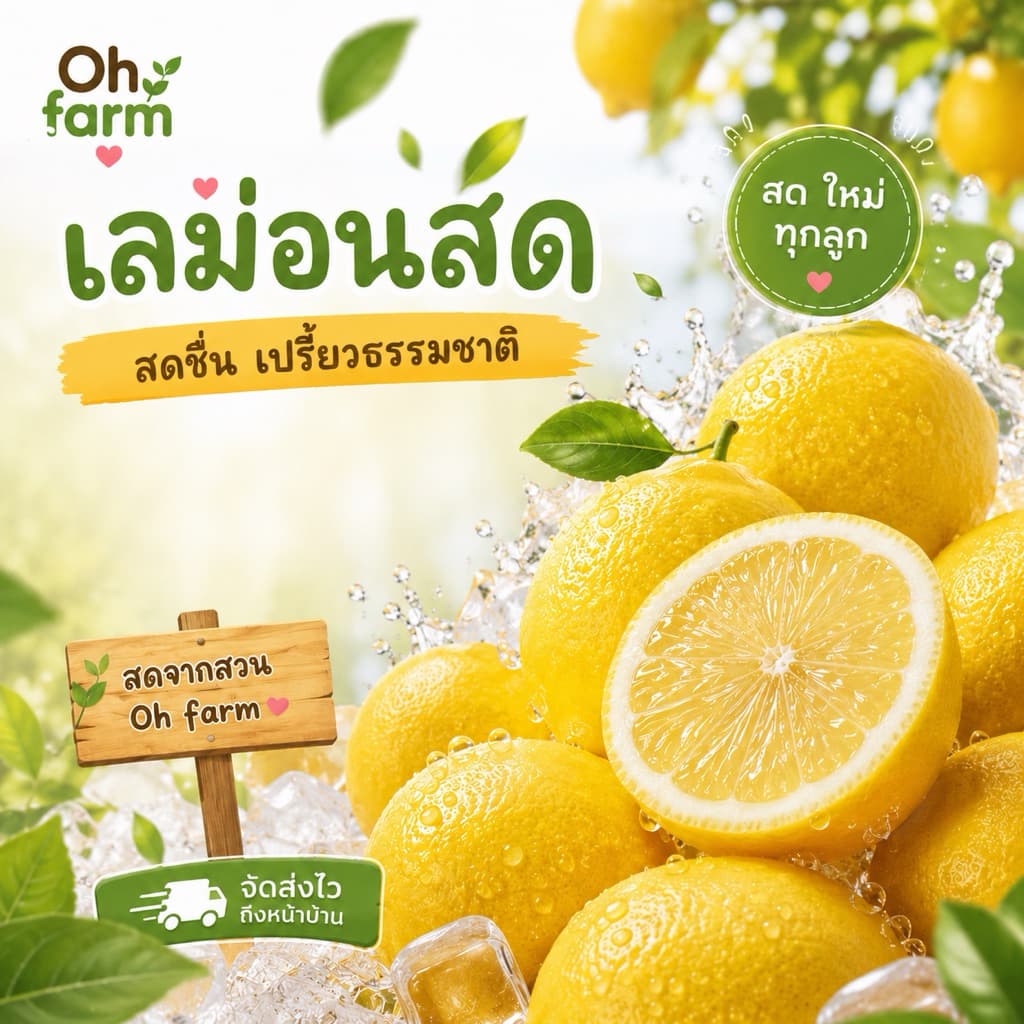 เลม่อน คัดเกรดลูกสวย สดใหม่ รูปที่ 1