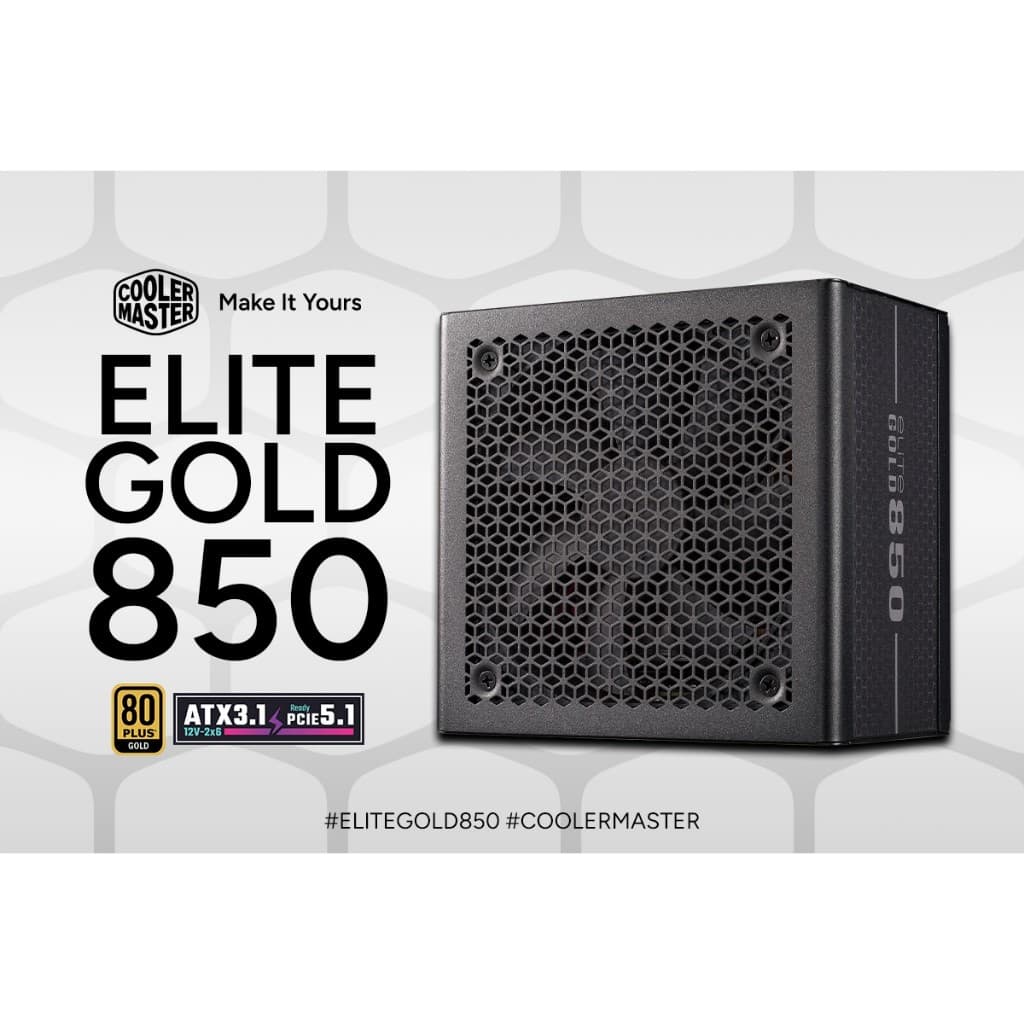 POWER SUPPLY Cooler Master Elite Gold 850W ATX3.1 PCIe 5.1 นิ่ง เงียบ มั่นใจทุกการจ่ายไฟ รูปที่ 2