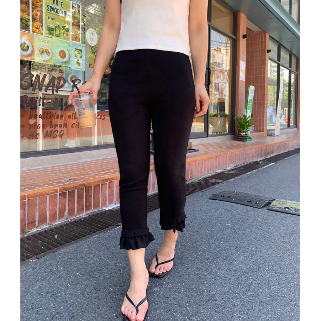 Charlotte Irony | Ruffle Legging Capri Pants มาใหม่!แบบยาวปลายระบาย รูปที่ 5