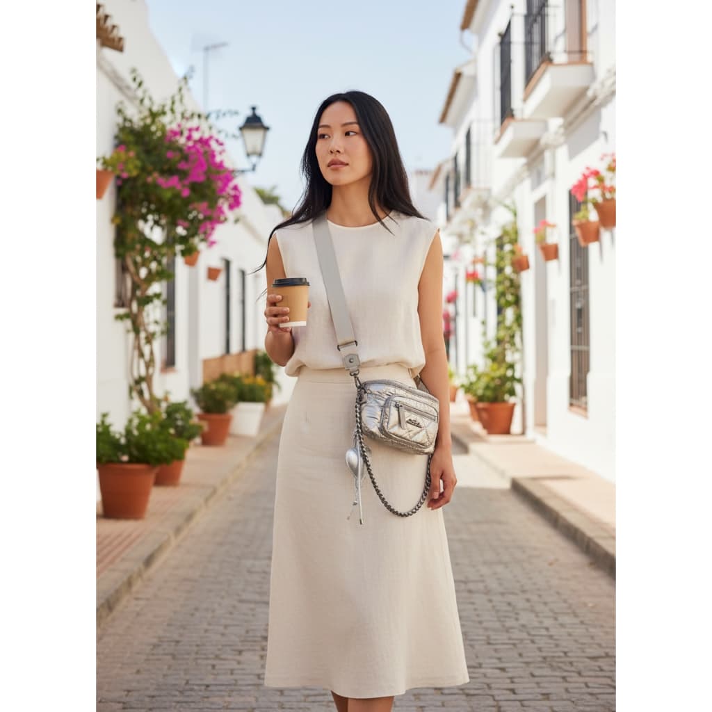 NEW Lada กระเป๋าสะพายข้าง รุ่น Aria Crossbody Cycle Series สะพายได้หลายแบบ ถอดสายได้ เบานุ่มมือ ใส่โทรศัพท์ ผ้า Recycle รูปที่ 8