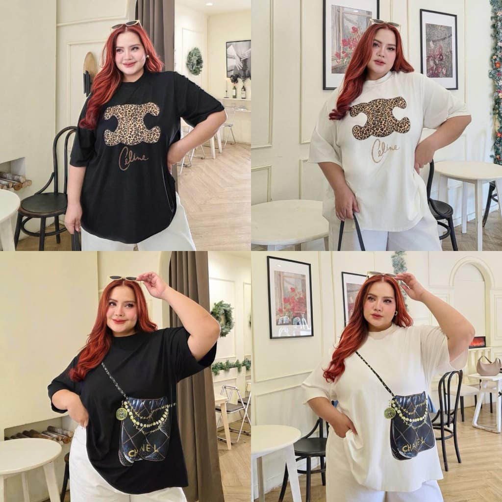 เสื้อคอกลม ติดโลโก้ รีดเพชรงานสวยหรู อก46-70นิ้ว รูปที่ 1