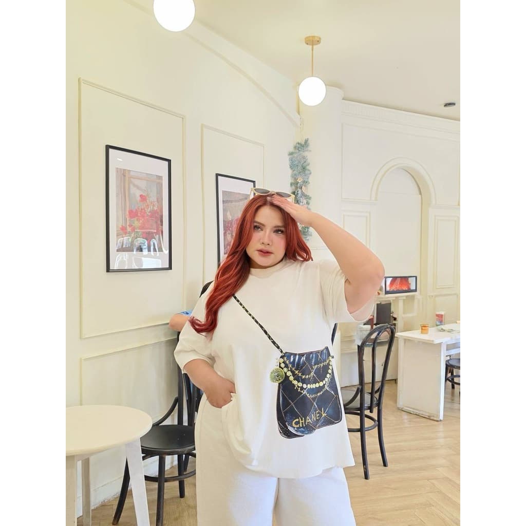 เสื้อคอกลม ติดโลโก้ รีดเพชรงานสวยหรู อก46-70นิ้ว รูปที่ 6