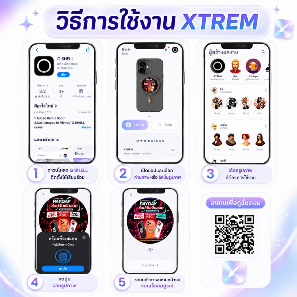 XTREM เคสเปลี่ยนรูป เคสมือถือ เคสไอโฟน เปลี่ยนรูปได้ สำหรับ iP 17 Series DIY หน้าจอ E-Ink รูปที่ 6