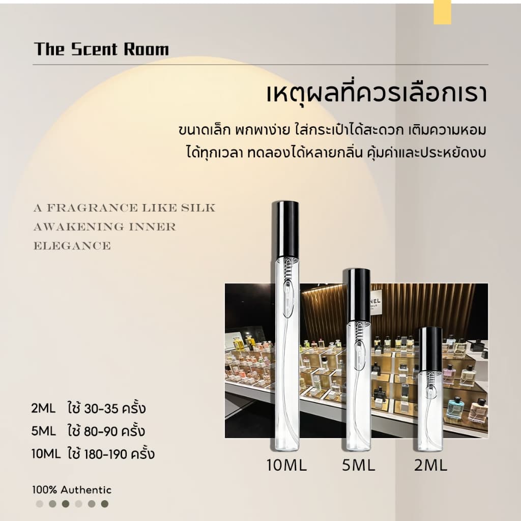 ของแท้ Bleu & Chance Eau Tendre & Coco Mademoiselle EDT/EDP 2ml/5ml/10ml น้ำหอมยอดนิยม รูปที่ 9