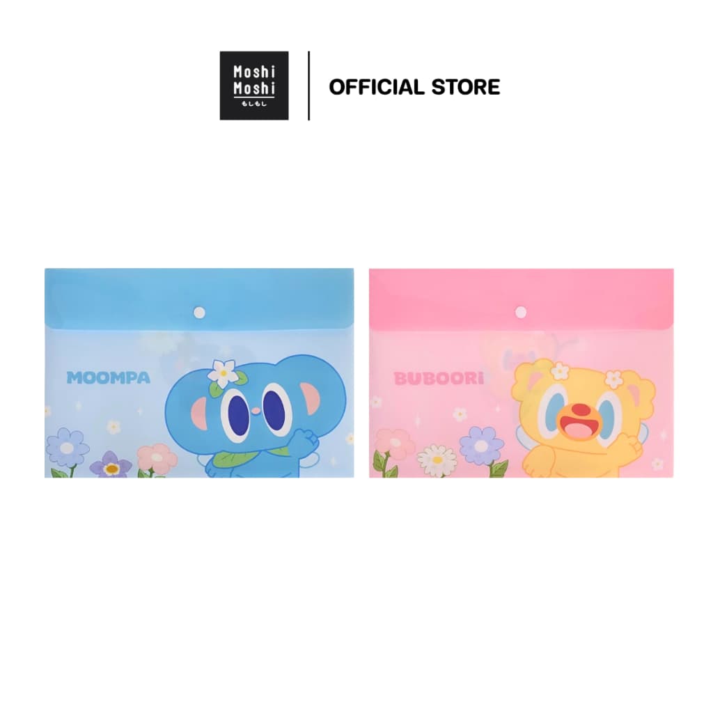 Moshi Moshi แฟ้ม แฟ้มกระดุมขยายก้น A4 ลาย MOOMPA ลิขสิทธิ์แท้ รุ่น 7100078927-78928 รูปที่ 1