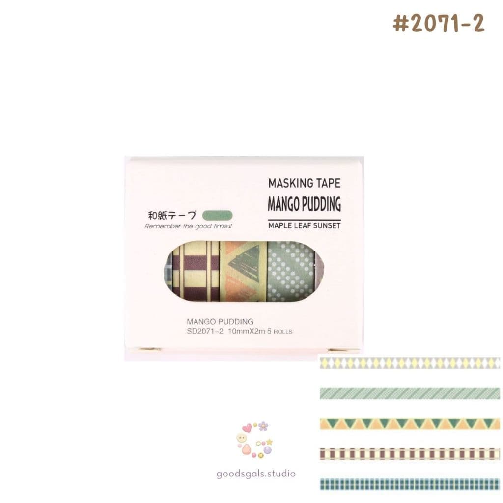 ชุดเทปวาชิพาสเทลมินิมอล | Pastel Masking Tape Collection เทปตกแต่งสมุด Journal งานคราฟต์ By GoodsGals.Studio รูปที่ 8