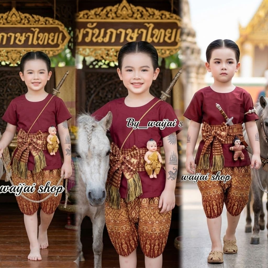 ชุดนางในวรรณคดี ชุดไทยการแสดง เรียกแมสได้ ขุนแผน วันทอง พระอภัยมณี นางเงือก ชุดฤาษี ชุดเงาะป่า รูปที่ 8