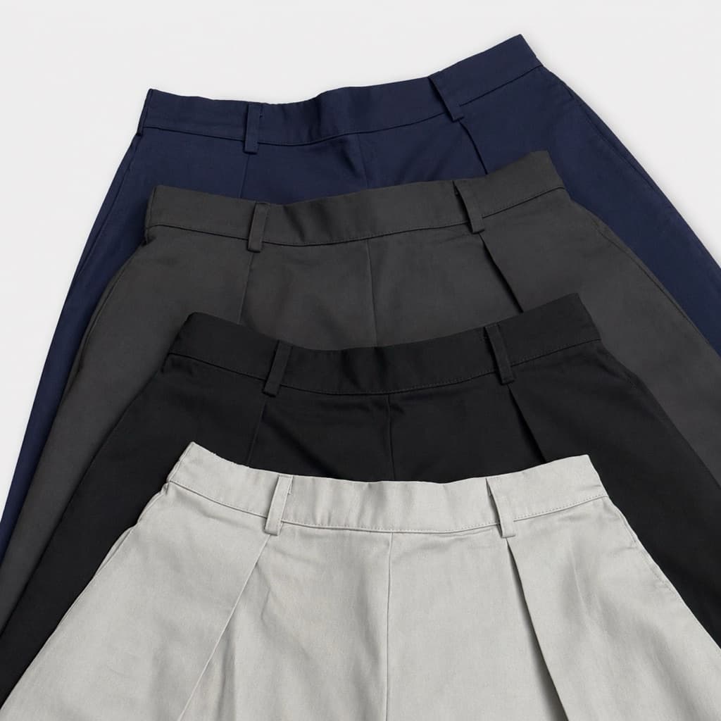 COTTON WIDE LEG SHORTS กางเกงขาสั้นขาบาน รูปที่ 2