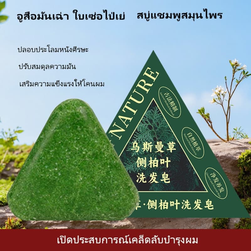 แชมพูก้อน สมุนไพร สบู่สระผม แก้ผมร่วง เร่งผมยาว ผมหนาขึ้น ลดรังแค ดีท็อกซ์รากผม รากผมแข็งแรงธรรมชาติ 120g รูปที่ 6