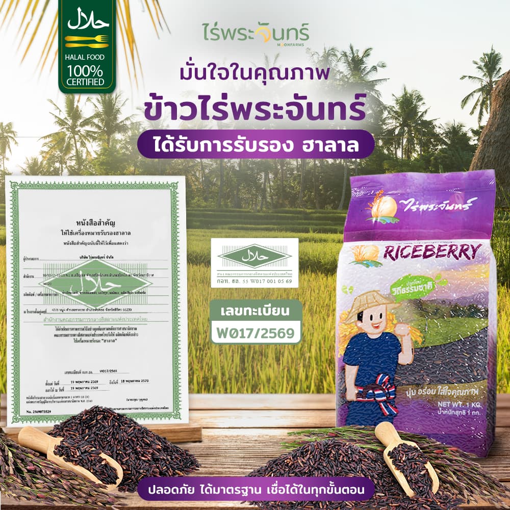 *ค่าส่งถูกที่สุด* ข้าวไรซ์เบอร์รี่ คัดพิเศษ ปลอดสาร ไม่ใช้สารกันมอด ไร่พระจันทร์ Riceberry ข้าว ไรซ์เบอรี่ ไรซ์เบอร์รี่ รูปที่ 8
