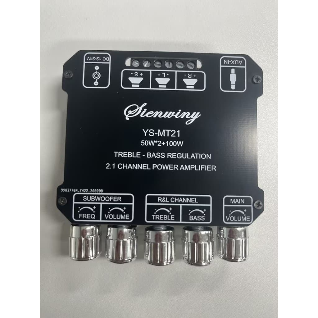 SINWINY YS-MT21 TPA3116 2.1 ช่องบลูทูธ 5.0 เครื่องขยายเสียงซับวูฟเฟอร์ 50WX2 + 100W เครื่องขยายเสียงสเตอริโอเบส