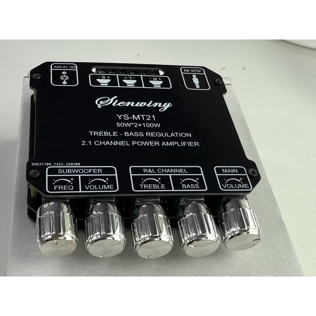 SINWINY YS-MT21 TPA3116 2.1 ช่องบลูทูธ 5.0 เครื่องขยายเสียงซับวูฟเฟอร์ 50WX2 + 100W เครื่องขยายเสียงสเตอริโอเบส รูปที่ 3