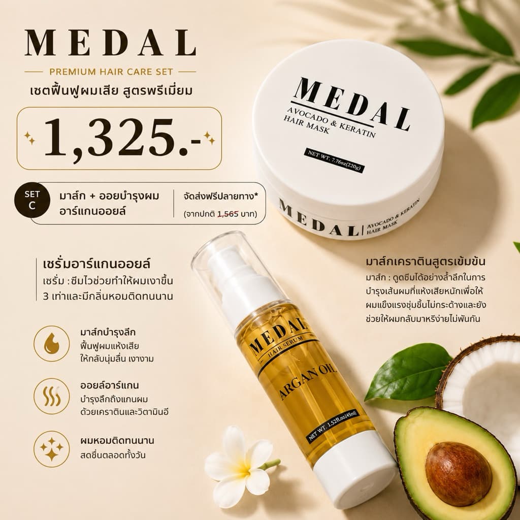 MEDAL อะโวคาโด้ เคราตินฝรั่งเศษ รูปที่ 8