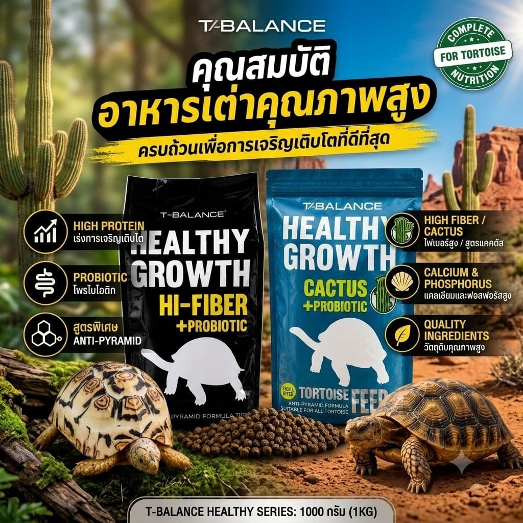 T-Balance อาหารเต่าบก ทีบาล้านซ์ 2สูตร Original และ Cactus รูปที่ 1
