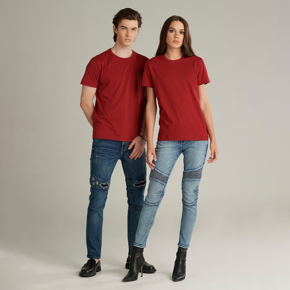 Mc JEANS เสื้อยืดสีพื้นเบสิค Unisex เสื้อยืดแขนสั้น ทรงเรกูลาร์ MTSP891 มีให้เลือก 12 สี รูปที่ 7