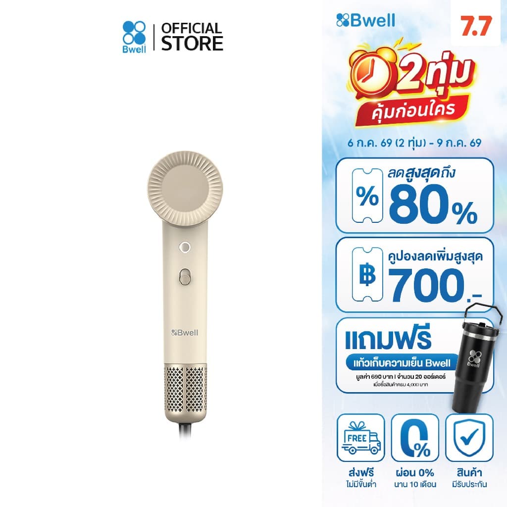 Bwell ไดร์เป่าผม BLDC รุ่น BDR-02 รูปที่ 1