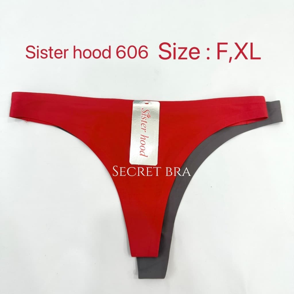 G-string sister hood 606 F,XL จีสตริง ไร้ขอบ ไร้ตะเข็บ เรียบเนียน เซ็กซี่ รูปที่ 7