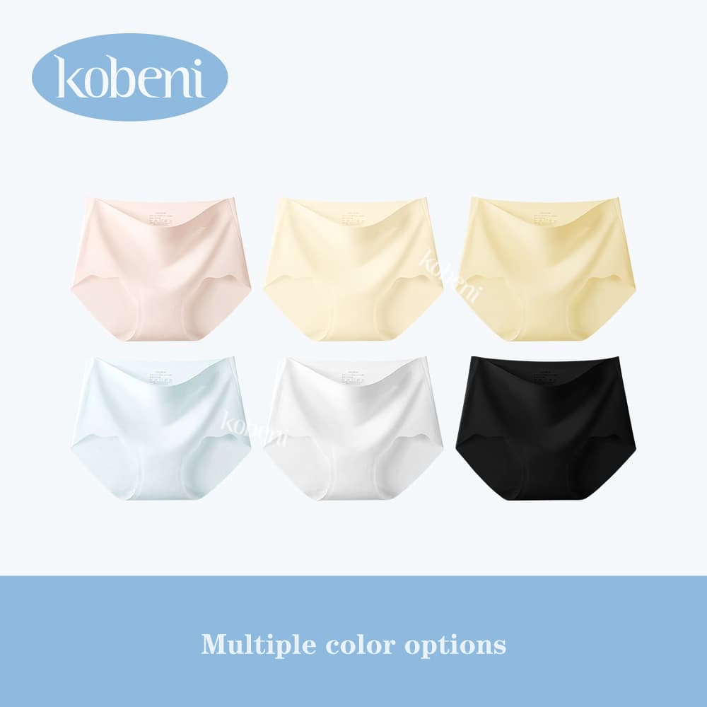 ⭐KOBENI⭐กางเกงในไร้ขอบ เอวกลาง ยืดหยุ่นสูง ผ้าระบายอากาศ ผ้าเย็น Ice Silk ผ้านิ่มใส่สบาย รูปที่ 8