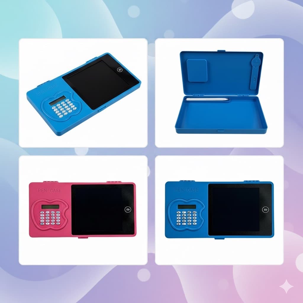 กล่องดินสอ กระเป๋าดินสอ หน้าจอLCD เขียนแล้วลบได้ มีหลายสีให้เลือก และ รุ่นมีเครื่องคิดเลข จากไทย PC044 รูปที่ 5