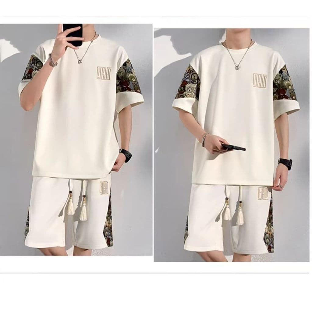 CODไซส์ใหญ่ชุดสูทผู้ชาย เสื้อ+กางเกง ชุดSet2ชิ้น นุ่มลื่น ใส่สบาย ไม่ร้อน ไม่อึดอัด 3 สีใหม่ให้ เหมาะกับฤดูร้อน รูปที่ 8
